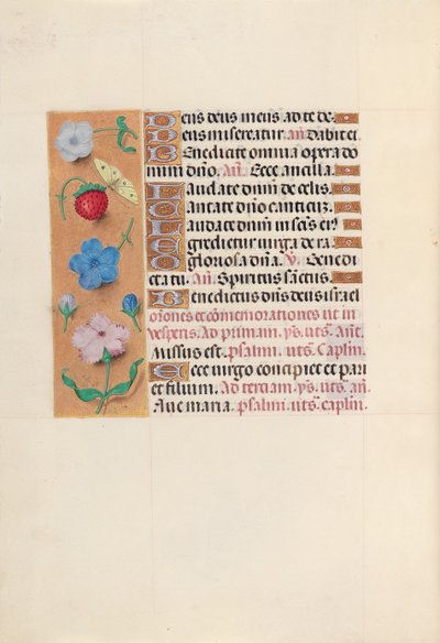 Hodiny královny Isabely Katolické, královny Španělska: Fol. 164v, c. 1500. od Master of the First Prayerbook of Maximillian