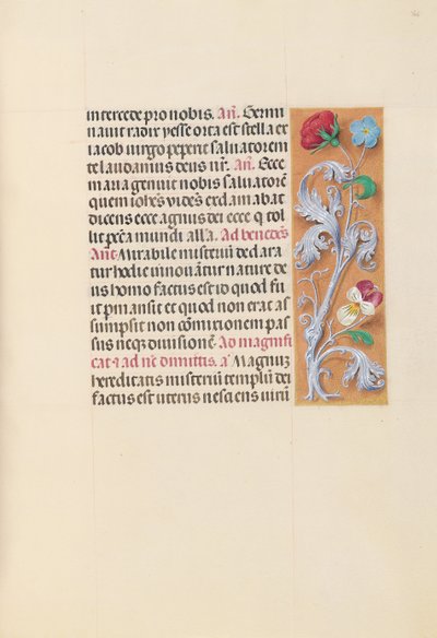 Hodiny královny Isabely Katolické, královny Španělska: Fol. 166r, c. 1500. od Master of the First Prayerbook of Maximillian