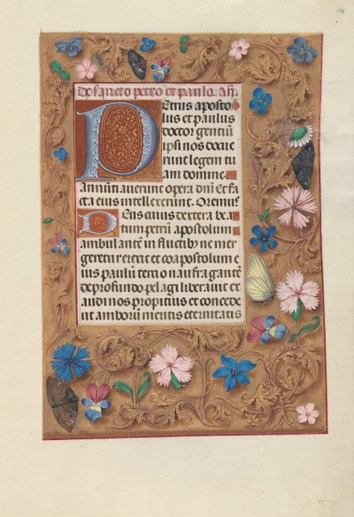 Hodiny královny Isabely Katolické, královny Španělska: Fol. 174r, c. 1500. od Master of the First Prayerbook of Maximillian