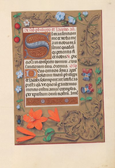 Hodiny královny Isabely Katolické, královny Španělska: Fol. 176r, c. 1500. od Master of the First Prayerbook of Maximillian