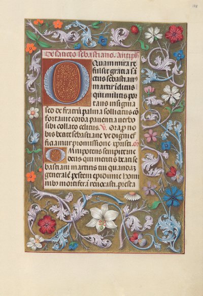 Hodiny královny Isabely Katolické, královny Španělska: Fol. 178r, c. 1500. od Master of the First Prayerbook of Maximillian