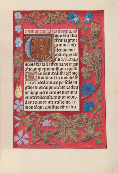 Hodiny královny Isabely Katolické, královny Španělska: Fol. 190r, c. 1500. od Master of the First Prayerbook of Maximillian