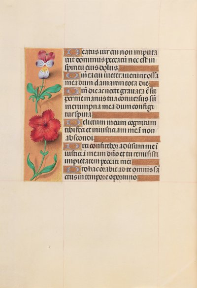 Hodiny královny Isabely Katolické, královny Španělska: Fol. 201v, c. 1500. od Master of the First Prayerbook of Maximillian