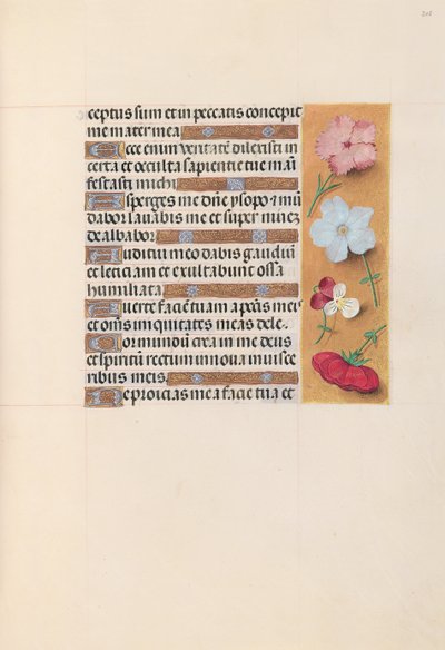 Hodiny královny Isabely Katolické, královny Španělska: Fol. 205r, c. 1500. od Master of the First Prayerbook of Maximillian