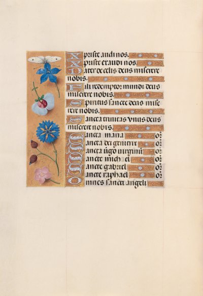 Hodiny královny Isabely Katolické, královny Španělska: Fol. 210V, c. 1500. od Master of the First Prayerbook of Maximillian