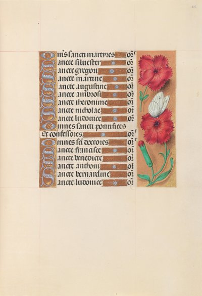Hodiny královny Isabely Katolické, královny Španělska: Fol. 212r, c. 1500. od Master of the First Prayerbook of Maximillian