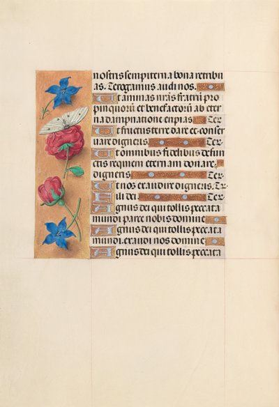 Hodiny královny Isabely Katolické, královny Španělska: Fol. 214v, c. 1500. od Master of the First Prayerbook of Maximillian