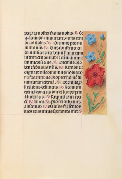 Hodiny královny Isabely Katolické, královny Španělska: Fol. 216r, c. 1500. od Master of the First Prayerbook of Maximillian