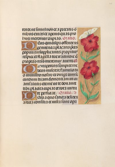 Hodiny královny Isabely Katolické, královny Španělska: Fol. 217r, c. 1500. od Master of the First Prayerbook of Maximillian