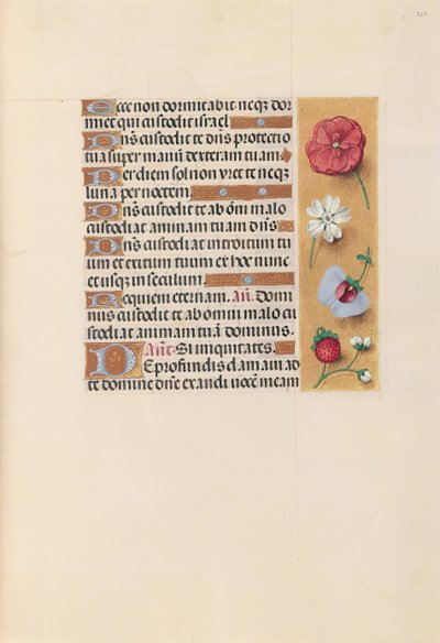 Hodiny královny Isabely Katolické, královny Španělska: Fol. 222r, c. 1500. od Master of the First Prayerbook of Maximillian