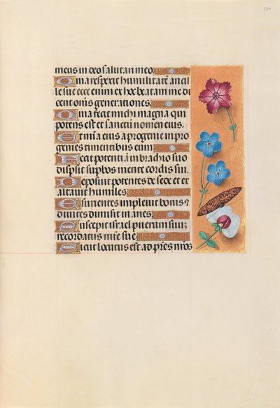 Hodiny královny Isabely Katolické, královny Španělska: Fol. 224r, c. 1500. od Master of the First Prayerbook of Maximillian