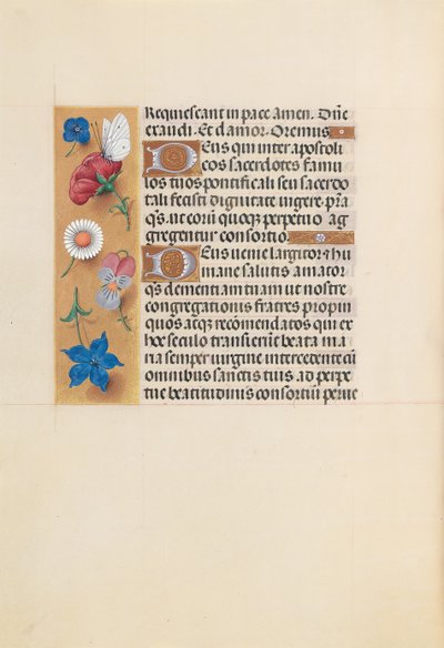 Hodiny královny Isabely Katolické, královny Španělska: Fol. 225v, c. 1500. od Master of the First Prayerbook of Maximillian