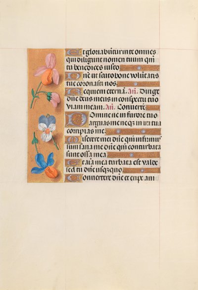 Hodiny královny Isabely Katolické, královny Španělska: Fol. 228v, c. 1500. od Master of the First Prayerbook of Maximillian