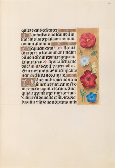 Hodiny královny Isabely Katolické, královny Španělska: Fol. 231r, c. 1500. od Master of the First Prayerbook of Maximillian