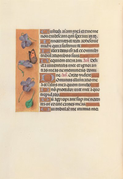 Hodiny královny Isabely Katolické, královny Španělska: Fol. 235v, c. 1500. od Master of the First Prayerbook of Maximillian