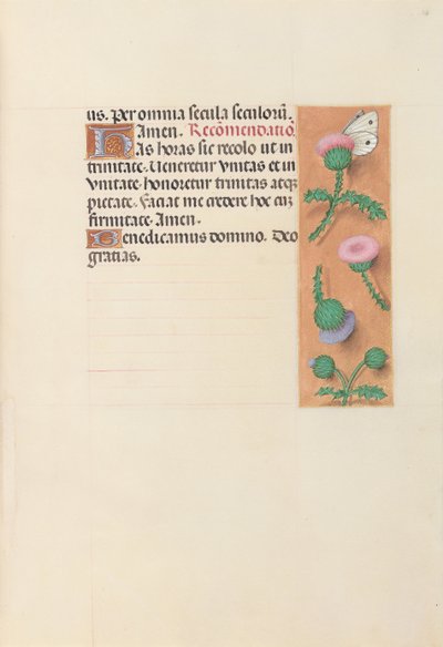 Hodiny královny Isabely Katolické, královny Španělska: Fol. 23r, c. 1500. od Master of the First Prayerbook of Maximillian