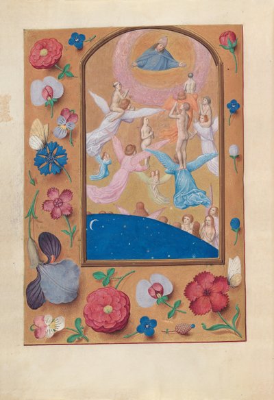 Hodiny královny Isabely Katolické, královny Španělska: Fol. 24v, Duše spasených, c. 1500. od Master of the First Prayerbook of Maximillian