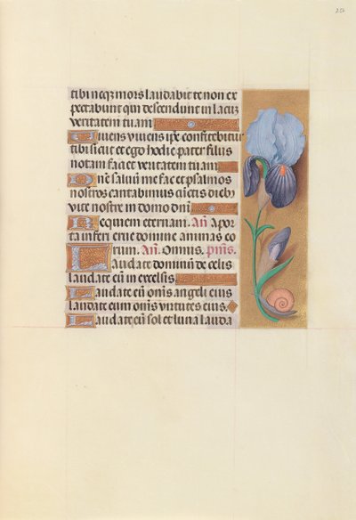 Hodiny královny Isabely Katolické, královny Španělska: Fol. 252r, c. 1500. od Master of the First Prayerbook of Maximillian