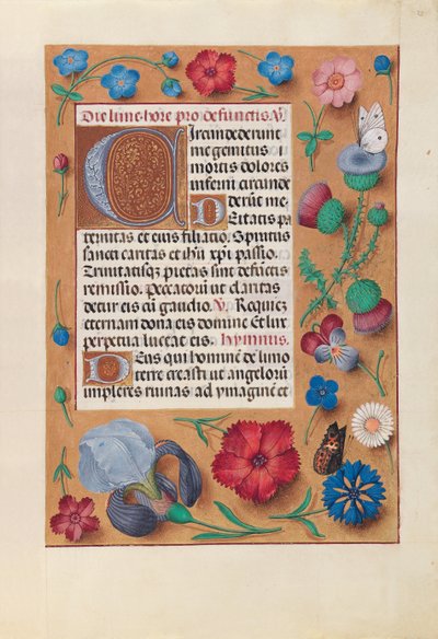 Hodiny královny Isabely Katolické, královny Španělska: Fol. 25r, c. 1500. od Master of the First Prayerbook of Maximillian