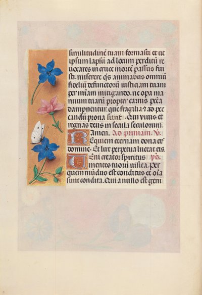 Hodiny královny Isabely Katolické, královny Španělska: Fol. 25V, c. 1500. od Master of the First Prayerbook of Maximillian
