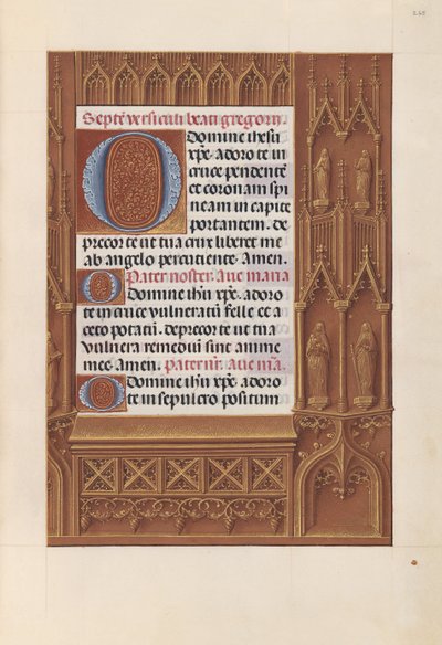 Hodiny královny Isabely Katolické, královny Španělska: Fol. 265r, c. 1500. od Master of the First Prayerbook of Maximillian