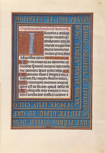 Hodiny královny Isabely Katolické, královny Španělska: Fol. 268r, c. 1500. od Master of the First Prayerbook of Maximillian