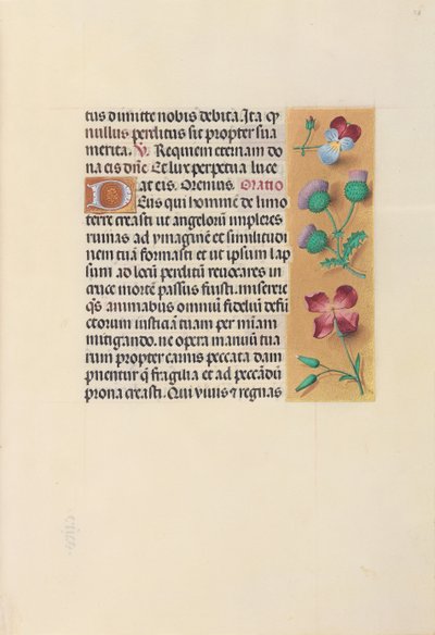 Hodiny královny Isabely Katolické, královny Španělska: Fol. 26r, c. 1500. od Master of the First Prayerbook of Maximillian