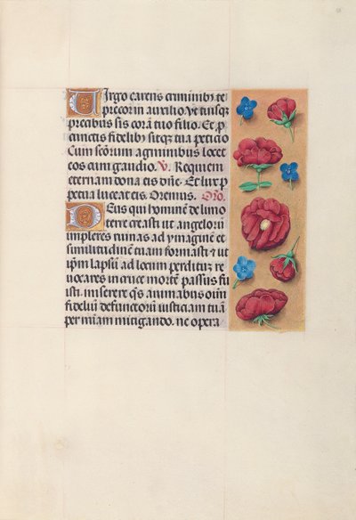 Hodiny královny Isabely Katolické, královny Španělska: Fol. 28r, c. 1500. od Master of the First Prayerbook of Maximillian