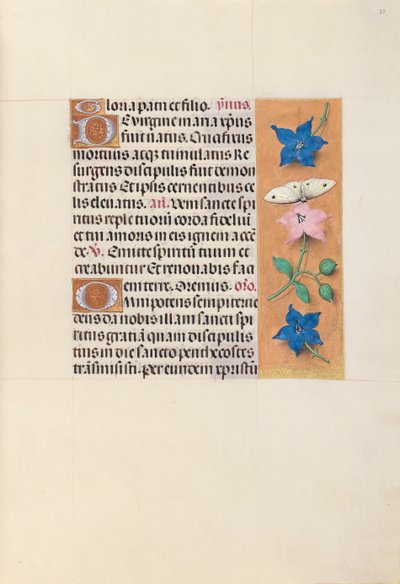 Hodiny královny Isabely Katolické, královny Španělska: Fol. 33r, c. 1500. od Master of the First Prayerbook of Maximillian