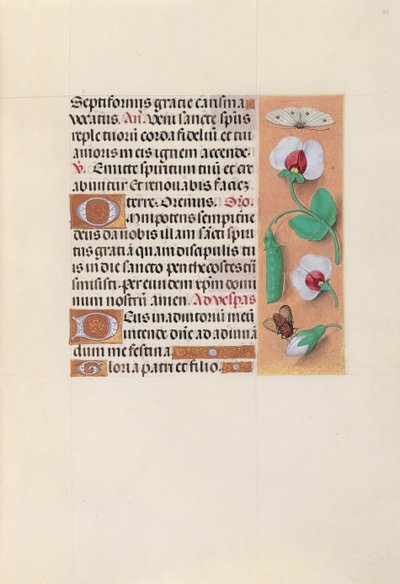 Hodiny královny Isabely Katolické, královny Španělska: Fol. 35r, c. 1500. od Master of the First Prayerbook of Maximillian