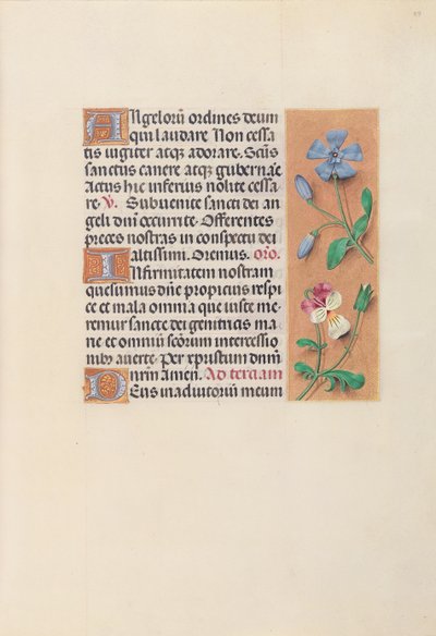 Hodiny královny Isabely Katolické, královny Španělska: Fol. 39r, c. 1500. od Master of the First Prayerbook of Maximillian