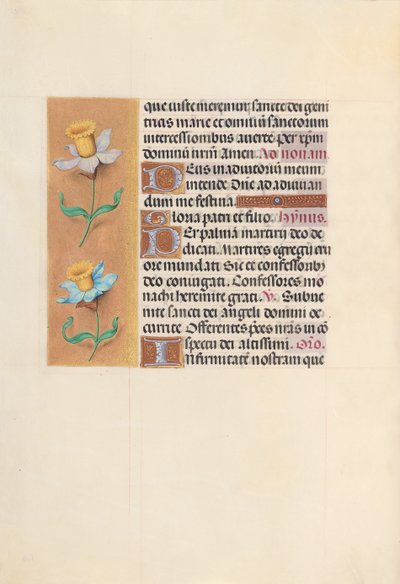 Hodiny královny Isabely Katolické, královny Španělska: Fol. 40v, c. 1500. od Master of the First Prayerbook of Maximillian