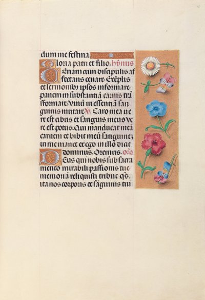 Hodiny královny Isabely Katolické, královny Španělska: Fol. 45r, c. 1500. od Master of the First Prayerbook of Maximillian