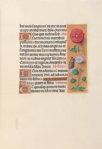 Hodiny španělské královny Isabely Katolické:  Fol. 46r od Master of the First Prayerbook of Maximillian