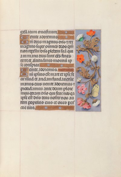 Hodiny královny Isabely Katolické, královny Španělska: Fol. 51r, c. 1500. od Master of the First Prayerbook of Maximillian