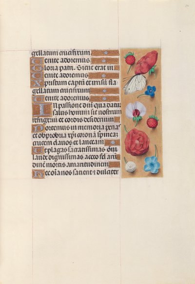 Hodiny královny Isabely Katolické, královny Španělska: Fol. 52r, c. 1500. od Master of the First Prayerbook of Maximillian