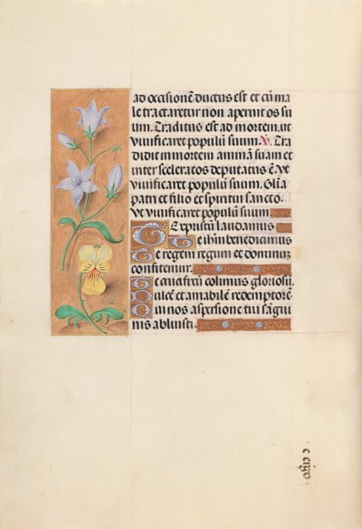 Hodiny královny Isabely Katolické, královny Španělska: Fol. 55V, c. 1500. od Master of the First Prayerbook of Maximillian