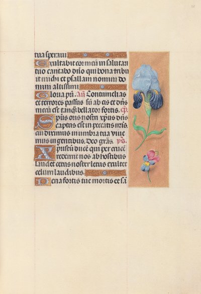 Hodiny královny Isabely Katolické, královny Španělska: Fol. 58r, c. 1500. od Master of the First Prayerbook of Maximillian