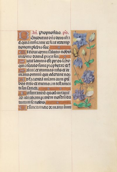 Hodiny královny Isabely Katolické, královny Španělska: Fol. 59r, c. 1500. od Master of the First Prayerbook of Maximillian
