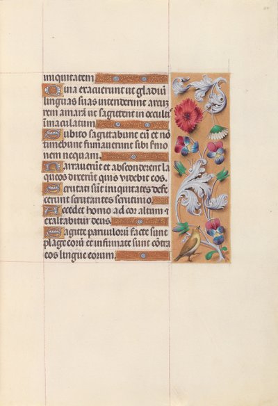 Hodiny královny Isabely Katolické, královny Španělska: Fol. 64r, c. 1500. od Master of the First Prayerbook of Maximillian
