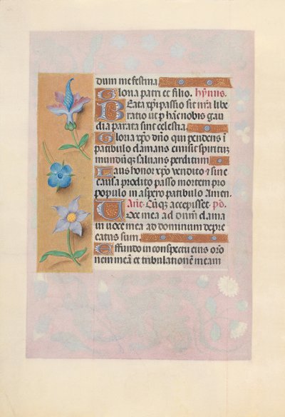 Hodiny královny Isabely Katolické, královny Španělska: Fol. 69v, c. 1500. od Master of the First Prayerbook of Maximillian