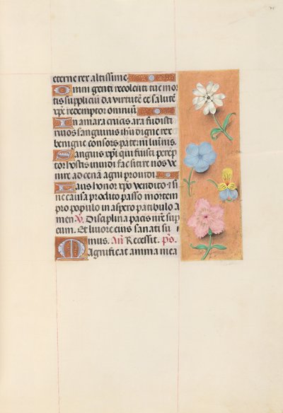 Hodiny královny Isabely Katolické, královny Španělska: Fol. 75r, c. 1500. od Master of the First Prayerbook of Maximillian