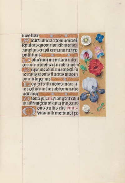 Hodiny královny Isabely Katolické, královny Španělska: Fol. 78r, c. 1500. od Master of the First Prayerbook of Maximillian