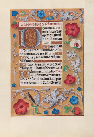 Hodiny královny Isabely Katolické, královny Španělska: Fol. 81r, c. 1500. od Master of the First Prayerbook of Maximillian