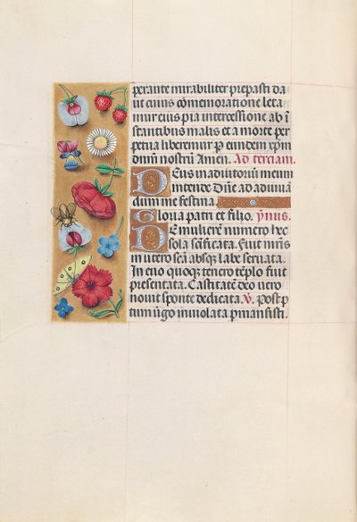 Hodiny královny Isabely Katolické, královny Španělska: Fol. 82v, c. 1500. od Master of the First Prayerbook of Maximillian