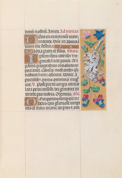 Hodiny královny Isabely Katolické, královny Španělska: Fol. 84r, c. 1500. od Master of the First Prayerbook of Maximillian