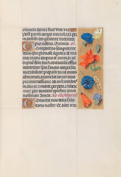 Hodiny královny Isabely Katolické, královny Španělska: Fol. 85r, c. 1500. od Master of the First Prayerbook of Maximillian