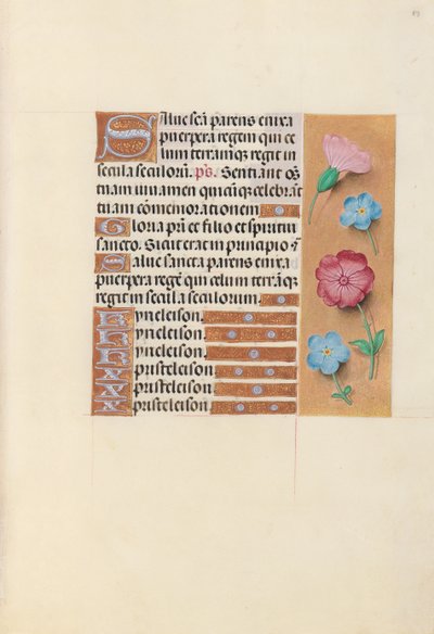 Hodiny královny Isabely Katolické, královny Španělska: Fol. 89r, c. 1500. od Master of the First Prayerbook of Maximillian