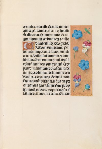 Hodiny královny Isabely Katolické, královny Španělska: Fol. 91r, c. 1500. od Master of the First Prayerbook of Maximillian