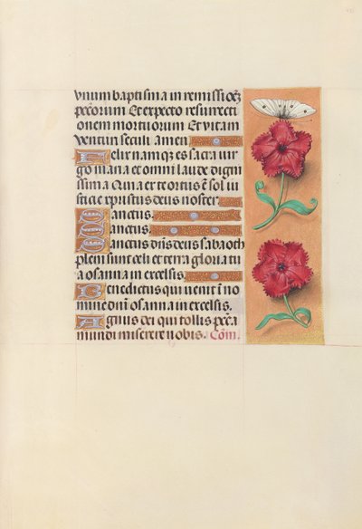 Hodiny královny Isabely Katolické, královny Španělska: Fol. 92r, c. 1500. od Master of the First Prayerbook of Maximillian